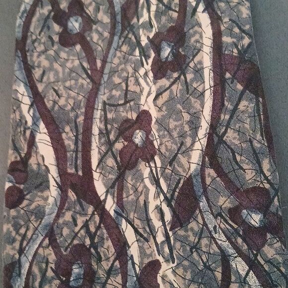 Alexander Llyod brown gray cream color silk tie NWOT - Picture 4 of 7